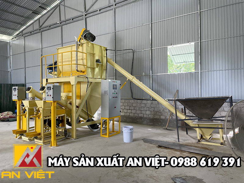 Bàn giao cân đóng bao keo vữa 3 tấn/h tại Nghệ An